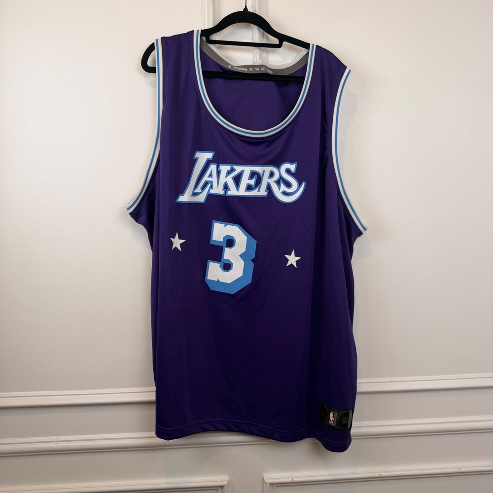 Fanatics NBA Los Angeles Lakers Anthony Davis 3 Fast Break Jersey Purple Men 4XL